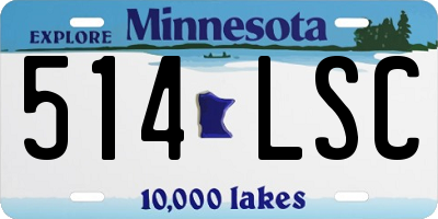 MN license plate 514LSC