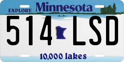 MN license plate 514LSD