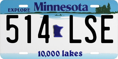 MN license plate 514LSE