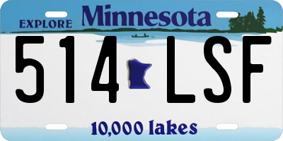 MN license plate 514LSF