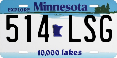 MN license plate 514LSG