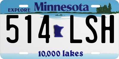 MN license plate 514LSH