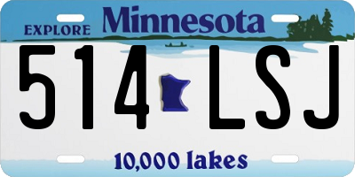 MN license plate 514LSJ
