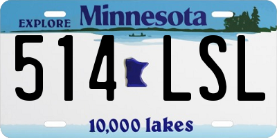MN license plate 514LSL
