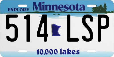 MN license plate 514LSP