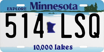 MN license plate 514LSQ