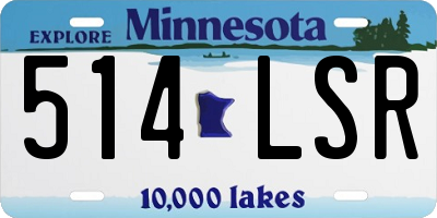 MN license plate 514LSR