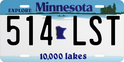 MN license plate 514LST
