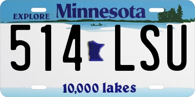 MN license plate 514LSU