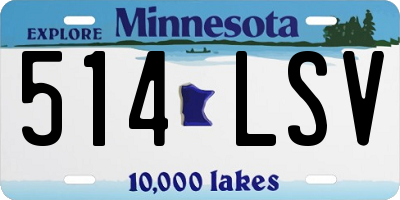 MN license plate 514LSV