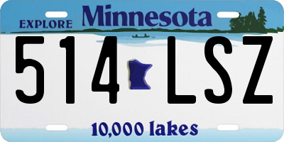 MN license plate 514LSZ