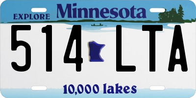MN license plate 514LTA