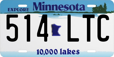 MN license plate 514LTC