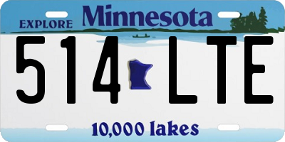 MN license plate 514LTE