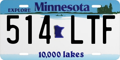 MN license plate 514LTF