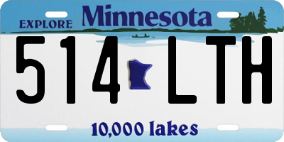 MN license plate 514LTH