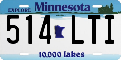 MN license plate 514LTI