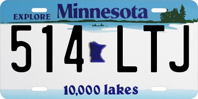 MN license plate 514LTJ