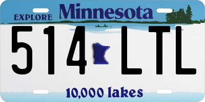 MN license plate 514LTL
