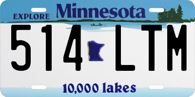 MN license plate 514LTM