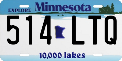 MN license plate 514LTQ