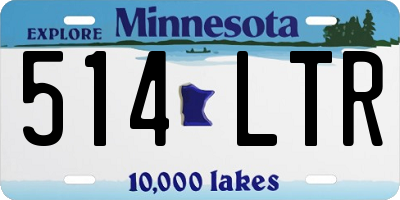 MN license plate 514LTR
