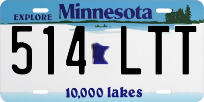 MN license plate 514LTT