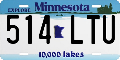 MN license plate 514LTU