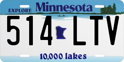 MN license plate 514LTV