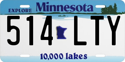 MN license plate 514LTY