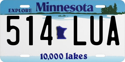 MN license plate 514LUA