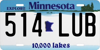 MN license plate 514LUB