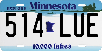 MN license plate 514LUE