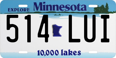 MN license plate 514LUI