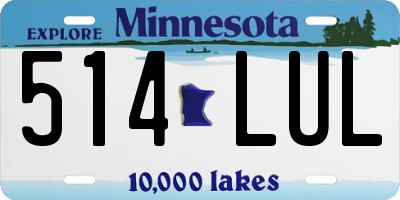 MN license plate 514LUL
