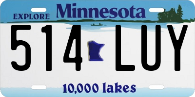 MN license plate 514LUY