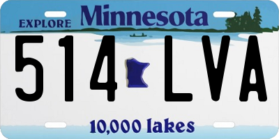 MN license plate 514LVA