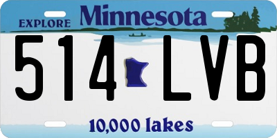 MN license plate 514LVB