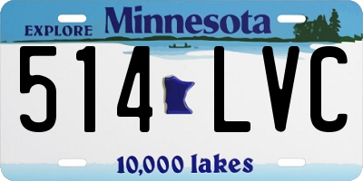 MN license plate 514LVC