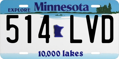 MN license plate 514LVD