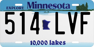 MN license plate 514LVF