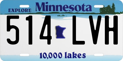MN license plate 514LVH