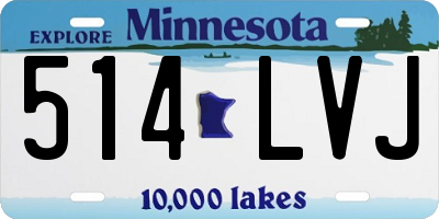 MN license plate 514LVJ
