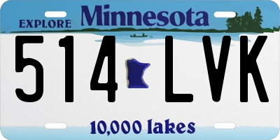 MN license plate 514LVK