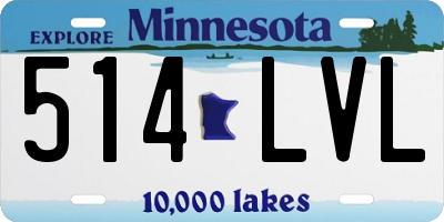 MN license plate 514LVL