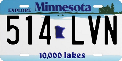 MN license plate 514LVN
