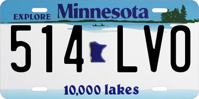 MN license plate 514LVO