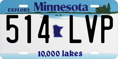 MN license plate 514LVP