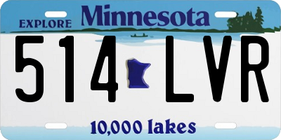 MN license plate 514LVR