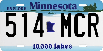 MN license plate 514MCR